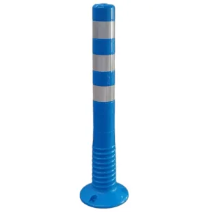 Słupek parkingowy blokujący T-FLEX | PCV, 75 cm, na stopie, elastyczny, uchylny